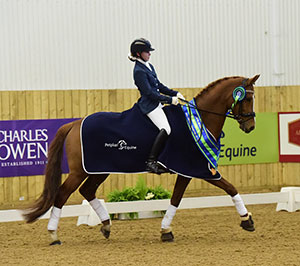 Abbie Newbury riding Amanda Royle’s Comet II, winner’s of the Petplan Equine `Area Festival Medium Restricted Championship