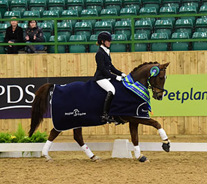 Ottilie Bardsley Riding Dublin, winners of the Petplan Equine Advanced Medium Restricted Championship