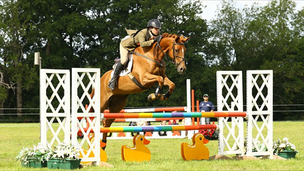 Jack and Rocco competing at Wellington International Horse Trials